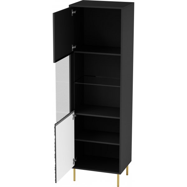 Kogelglazen kast - Zwart/goud