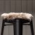 Coussin de chaise Katy 34 x 34 cm - Fausse fourrure marron