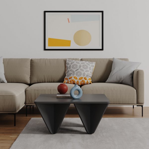 Adamas soffbord 80 x 80 cm - Antracit