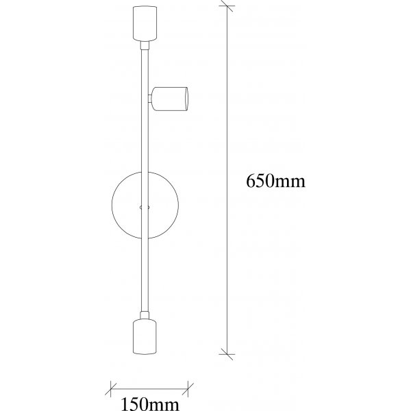 Nachtkastje wandlamp 3170 - Vintage