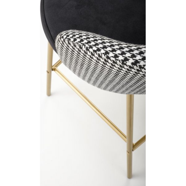 Tabouret de bar Pelican 113 - Noir/blanc/or Tabouret de bar Pelican 113 - Noir/blanc/or