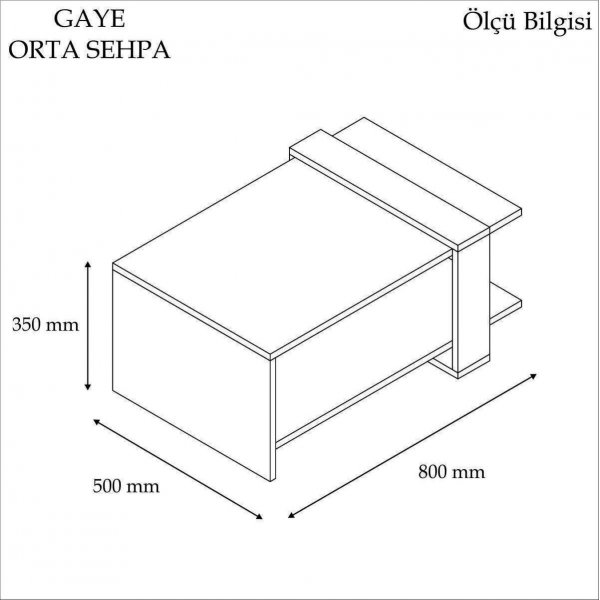 Table basse Funda 80 x 55 cm - Anthracite/blanc Table basse Funda 80 x 55 cm - Anthracite/blanc
