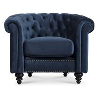 Chesterfield Royal fåtölj - Petrolblå sammet Chesterfield Royal fåtölj - Petrolblå sammet