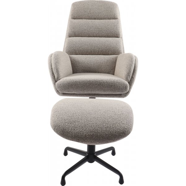 Fauteuil inclinable avec repose-pieds Manitoba - Taupe Fauteuil inclinable avec repose-pieds Manitoba - Taupe