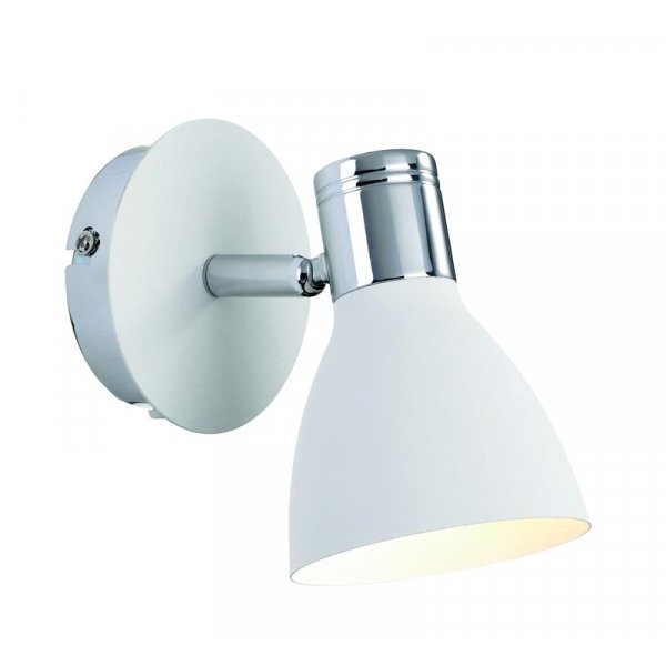 Huseby Vgglampa - Krom/Vit