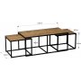 Gigantische salontafel 120 x 60 cm - Eiken/zwart