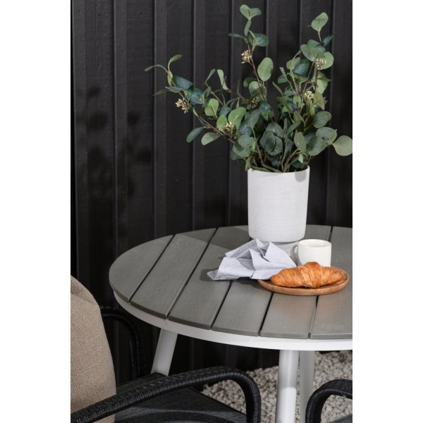 Break utematgrupp med 2 st Anna stolar - Grå/Vit Break utematgrupp med 2 st Anna stolar - Grå/Vit