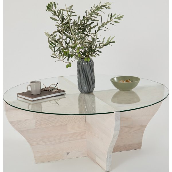 Amphora soffbord 92 cm - Vit