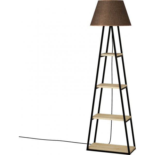 Pal golvlampa - Ek/brun