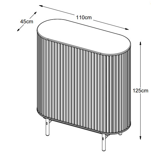 Bubbel skåp med skjutdörrar - oljad ek Bubbel skåp med skjutdörrar - oljad ek