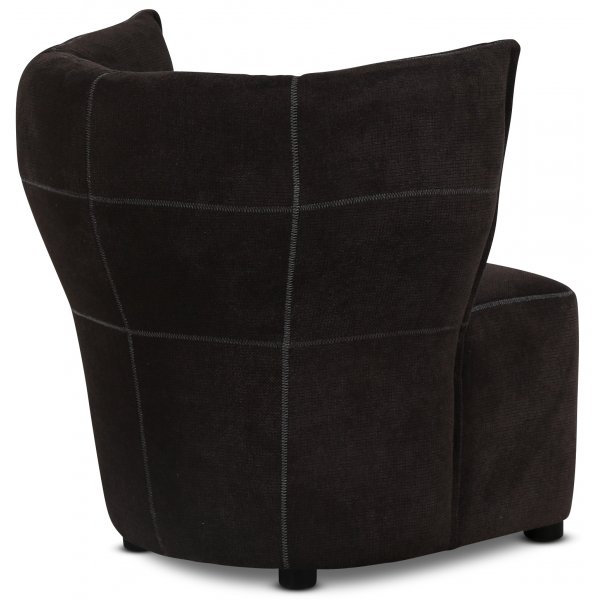 Mullsjö fåtölj i mörkbrunt tyg + Fläckborttagare för möbler Mullsjö fåtölj i mörkbrunt tyg + Fläckborttagare för möbler