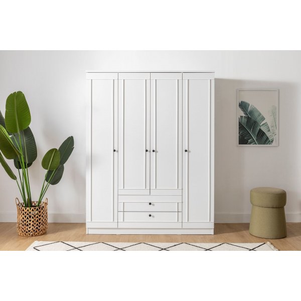 Armoire Lia 140 x 52 x 210 cm - Blanc Armoire Lia 140 x 52 x 210 cm - Blanc