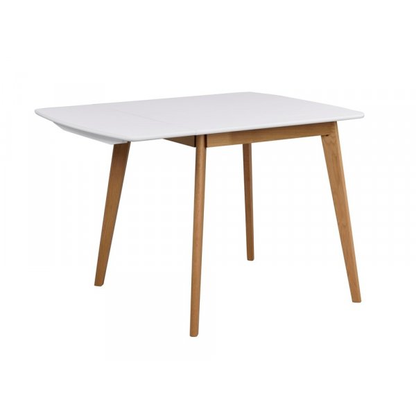 Orson klaffbord 80x80 cm + 30 cm - Vit/ek Orson klaffbord 80x80 cm + 30 cm - Vit/ek