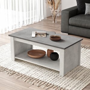 Luvio salontafel 14, 100x50 cm - Zilver/antraciet