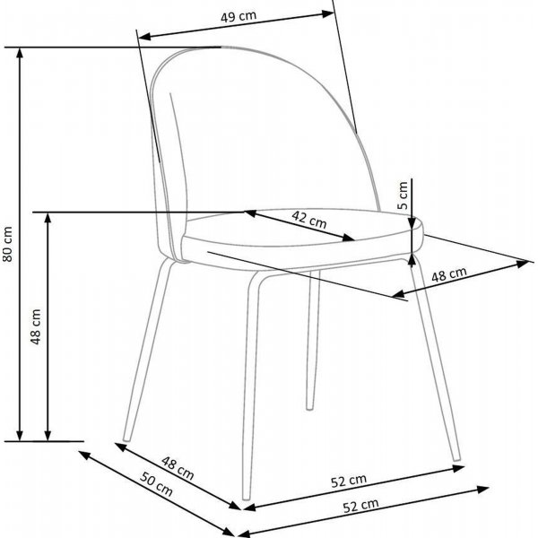 Chaise de salle  manger Noble - Vert