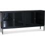 Revel sideboard i plt med 4 drrar - Svart / Tonat glas