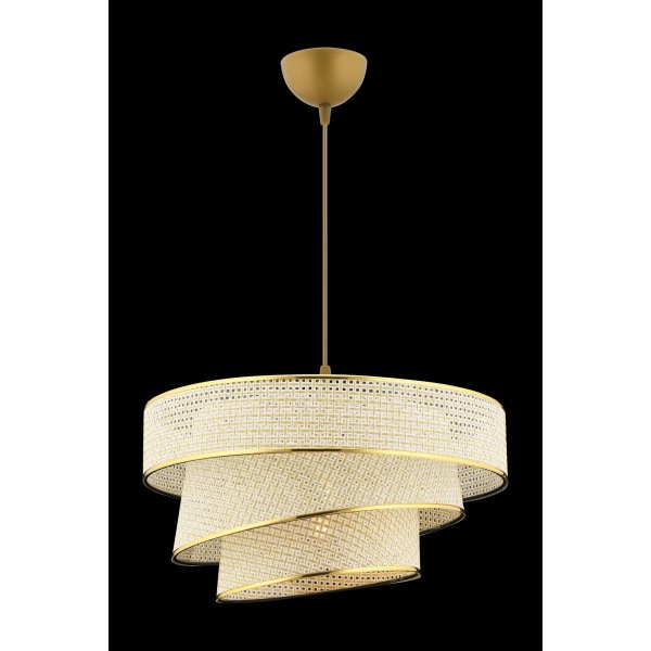 Couper taklampa - Cream/guld