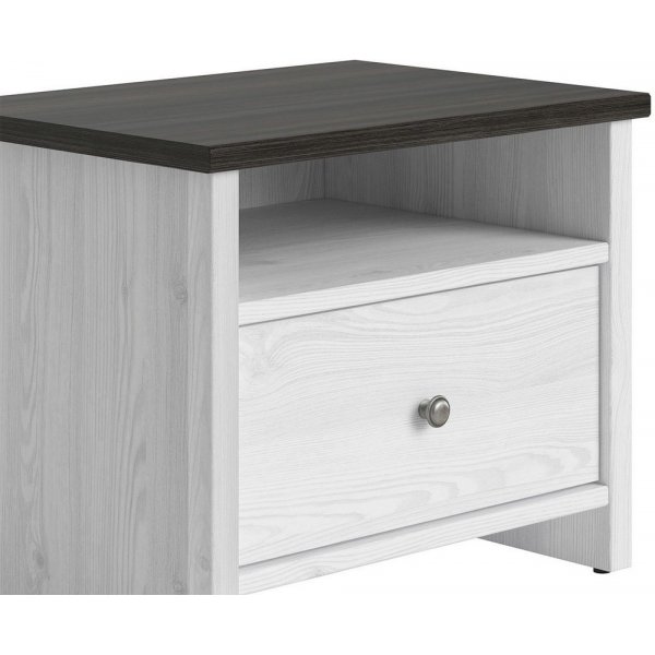 Salvador nachtkastje - Wit/zwart Salvador nachtkastje - Wit/zwart