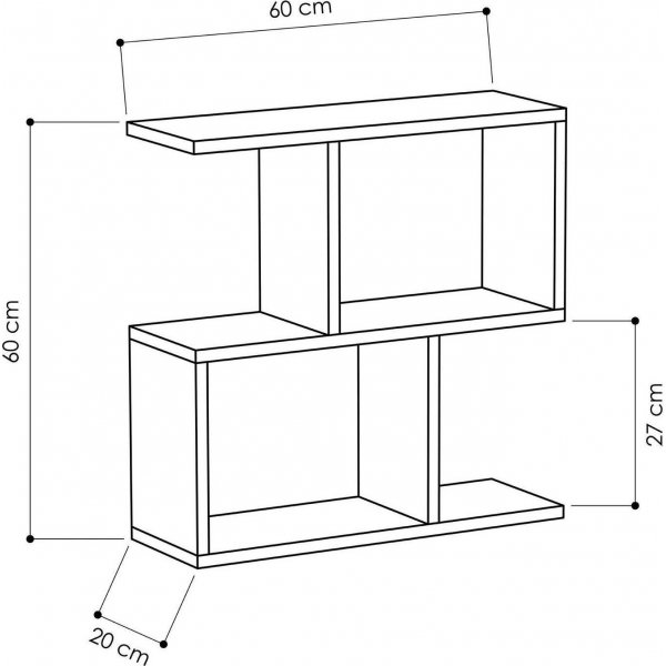 Mania bijzettafel 60 x 20 cm - Antraciet Mania bijzettafel 60 x 20 cm - Antraciet