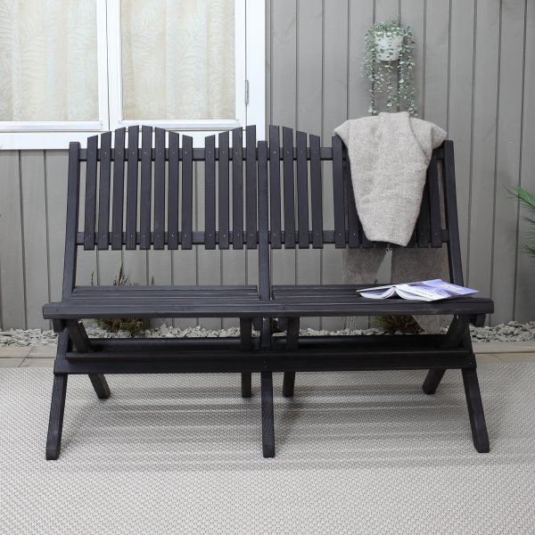 Groupe de repas Haväng (canapé avec 2 chaises et table) - Noir Groupe de repas Haväng (canapé avec 2 chaises et table) - Noir