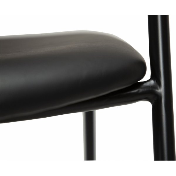 Chaise de salle  manger Zed - PU noir
