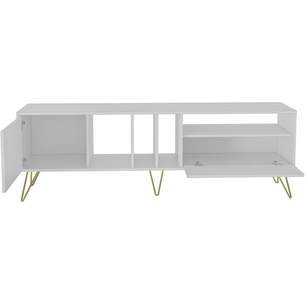 Meuble TV Mistico - Blanc/or Meuble TV Mistico - Blanc/or