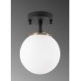 Atlas plafondlamp 10210 - Zwart/antiek/wit