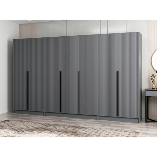 Cikani kledingkast 315x52x210 cm, variant A - Antraciet