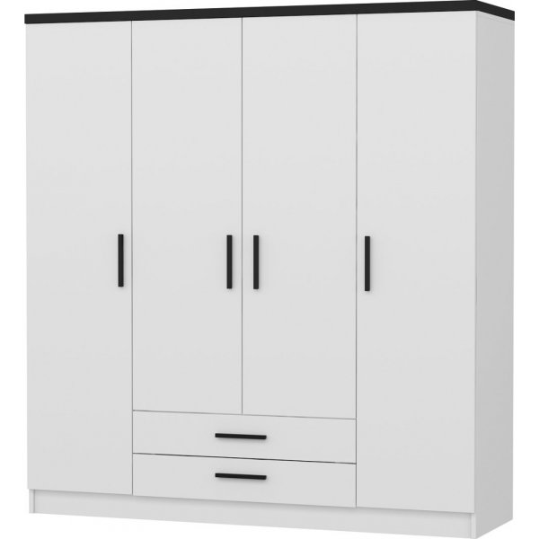 Rizada kledingkast 180x52x210 cm - Wit