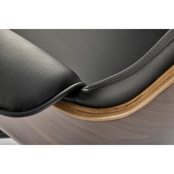 Fauteuil Weber - Noyer/noir