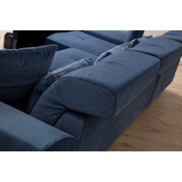 Canapé divan Frido gauche - Bleu Canapé divan Frido gauche - Bleu