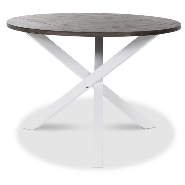 Skagen runt matbord - Vit/brun