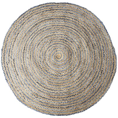 Handgjord Jutematta - Juni Denim150 cm diameter