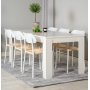 Bridge matstol med repsits - Vit/natur