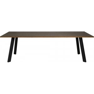 Freddy matbord 240 cm i brunoljad ek med svarta metallben - Övriga matbord, Matbord, Bord
