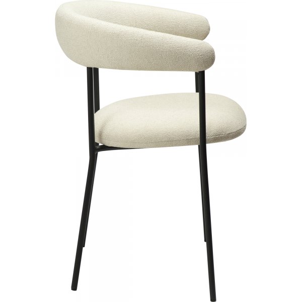 Plenti karmstol - Vit boucl/svart