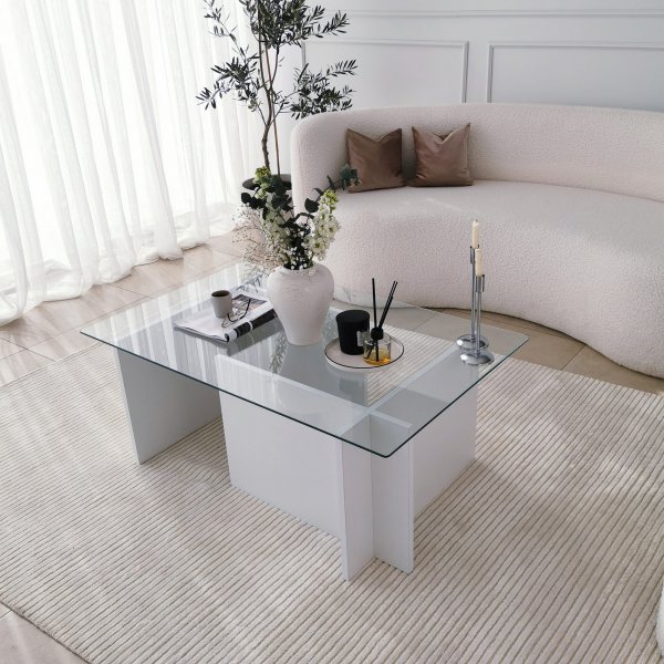 Table basse Escape 105x65 cm - Blanc Table basse Escape 105x65 cm - Blanc