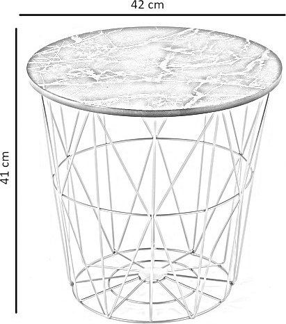 Table basse Harissa Ø42 cm - Marbre blanc/noir Table basse Harissa Ø42 cm - Marbre blanc/noir