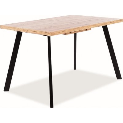 Brick matbord 118-160 cm - Wotan ek/svart