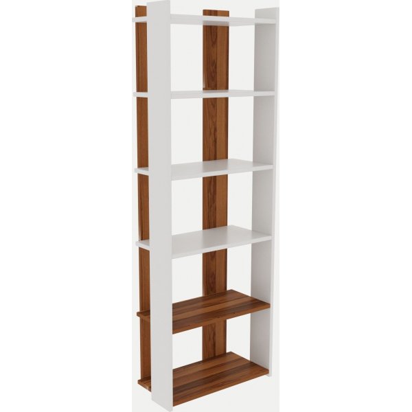 Bibliothque Sakran - Blanc/noyer