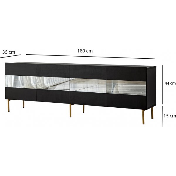 Banc média Leon - Or/noir Banc média Leon - Or/noir