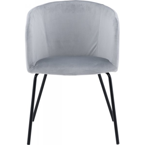 Stol i ljusgrå sammet Stol i ljusgrå sammet