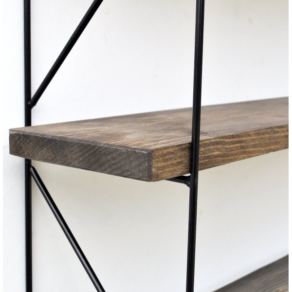 Walter wandplank 40 - Walnoot/zwart Walter wandplank 40 - Walnoot/zwart