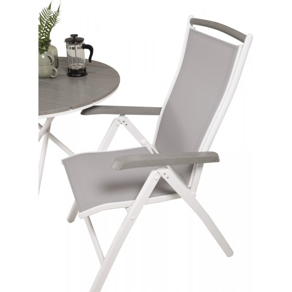 Parma utematgrupp med 2 st Albany stolar - Gr/Vit