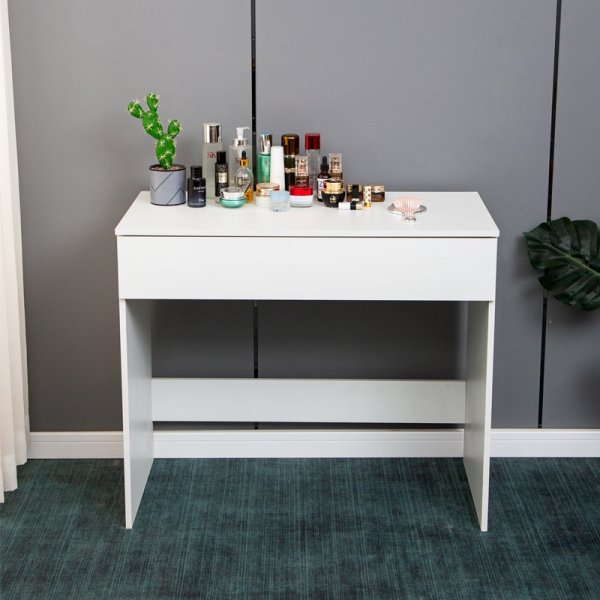 Witte kaptafel met opbergruimte 90 cm breed Witte kaptafel met opbergruimte 90 cm breed