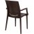 Groupe de salle  manger d\\\'extrieur Meco avec chaises  structure - Marron