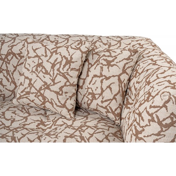 Cady 3-sits soffa - Beige/brun Cady 3-sits soffa - Beige/brun