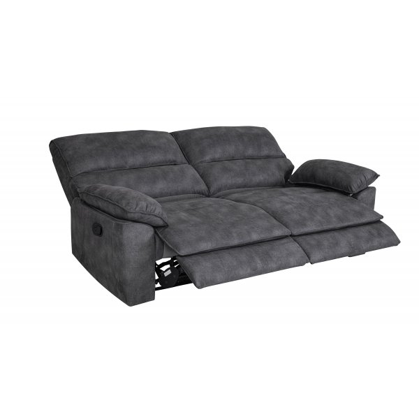 Reclinersoffa 2-sits extra bred i grtt - 197 cm