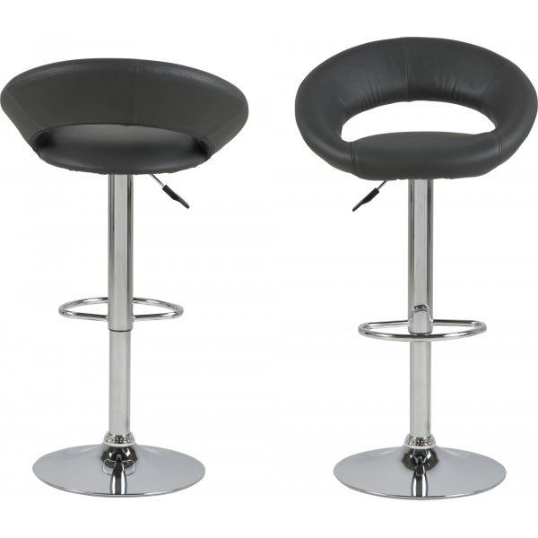 Tabouret de bar Plump - PU gris