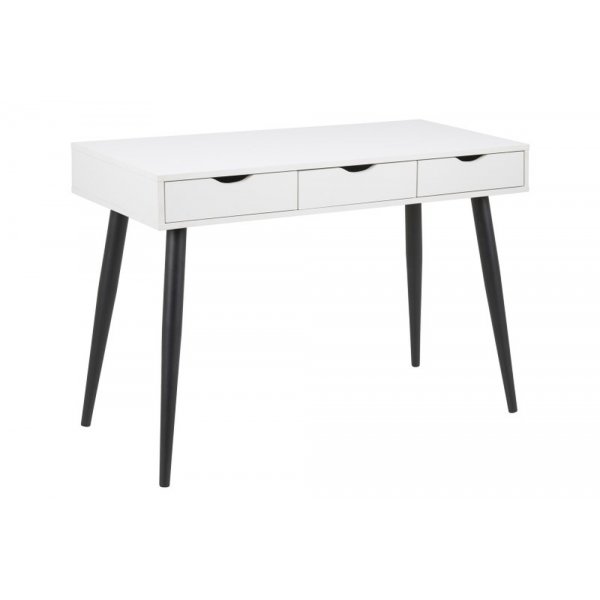 Neptun skrivbord 110x50 cm - Vit/svart